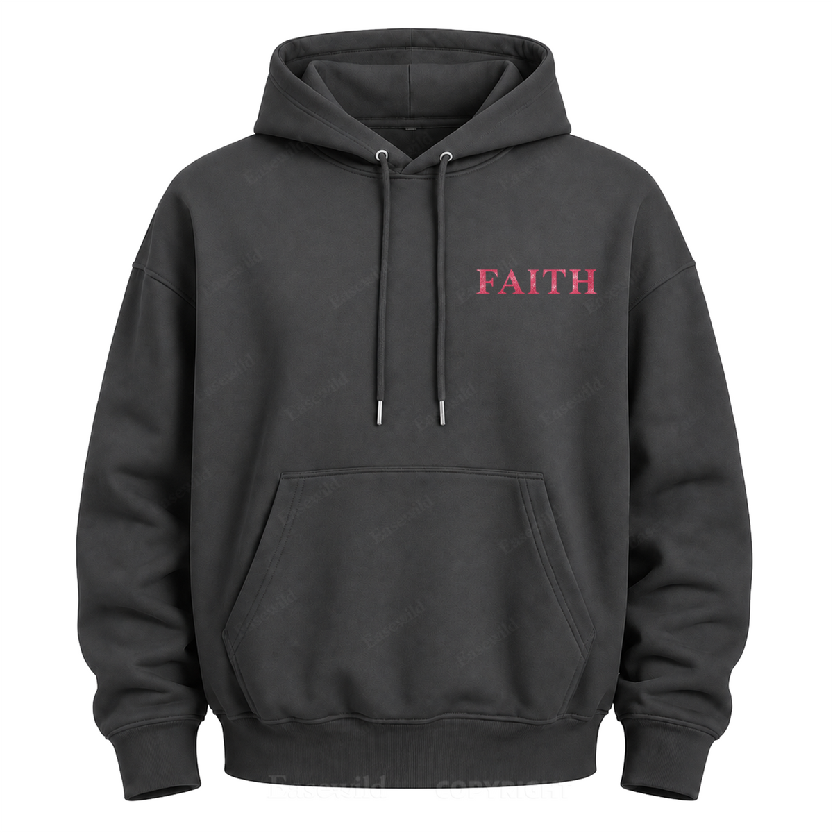 Faith Over Fear Pink Ribbon Graphic Hoodie