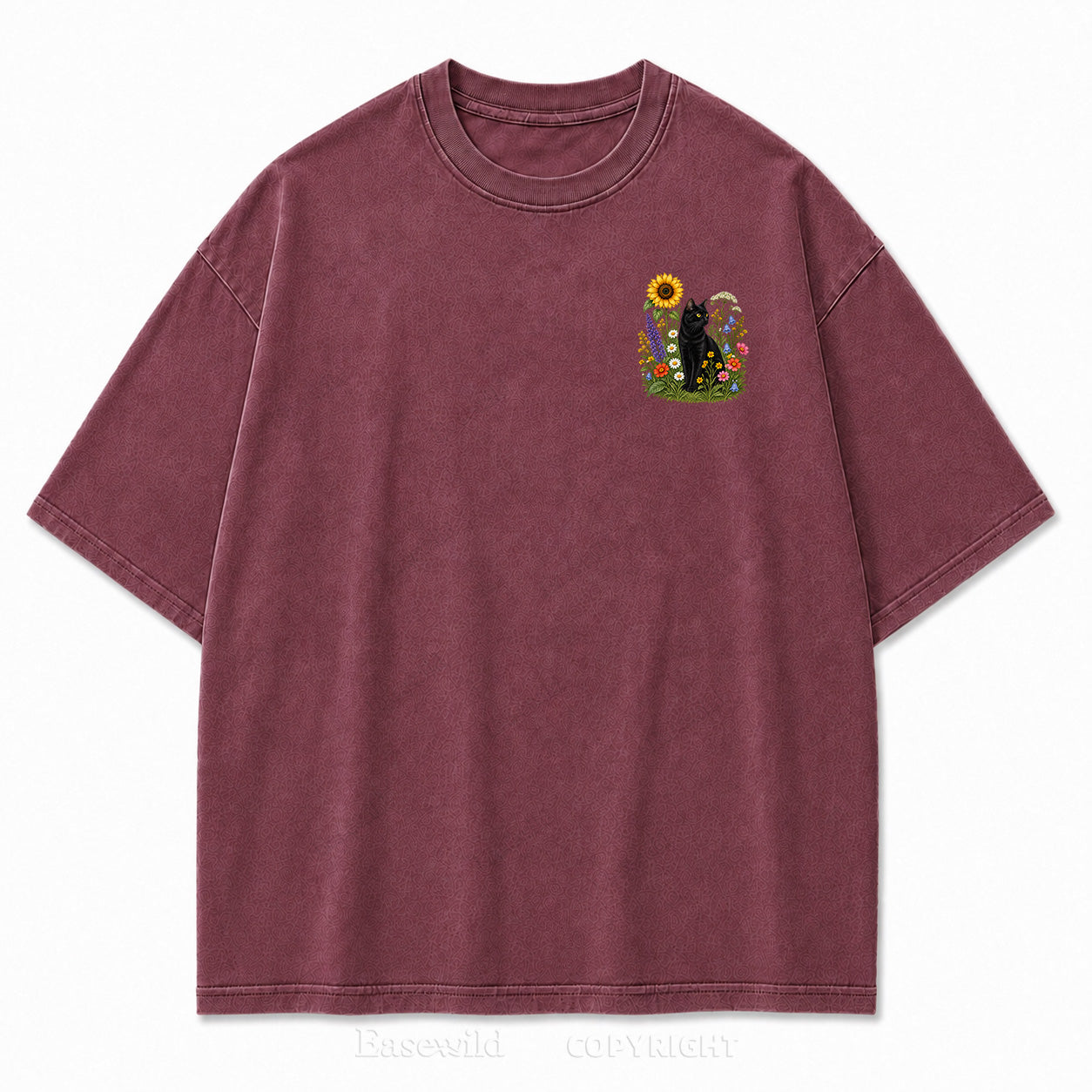 Wild Garden Black Cat Print Tee