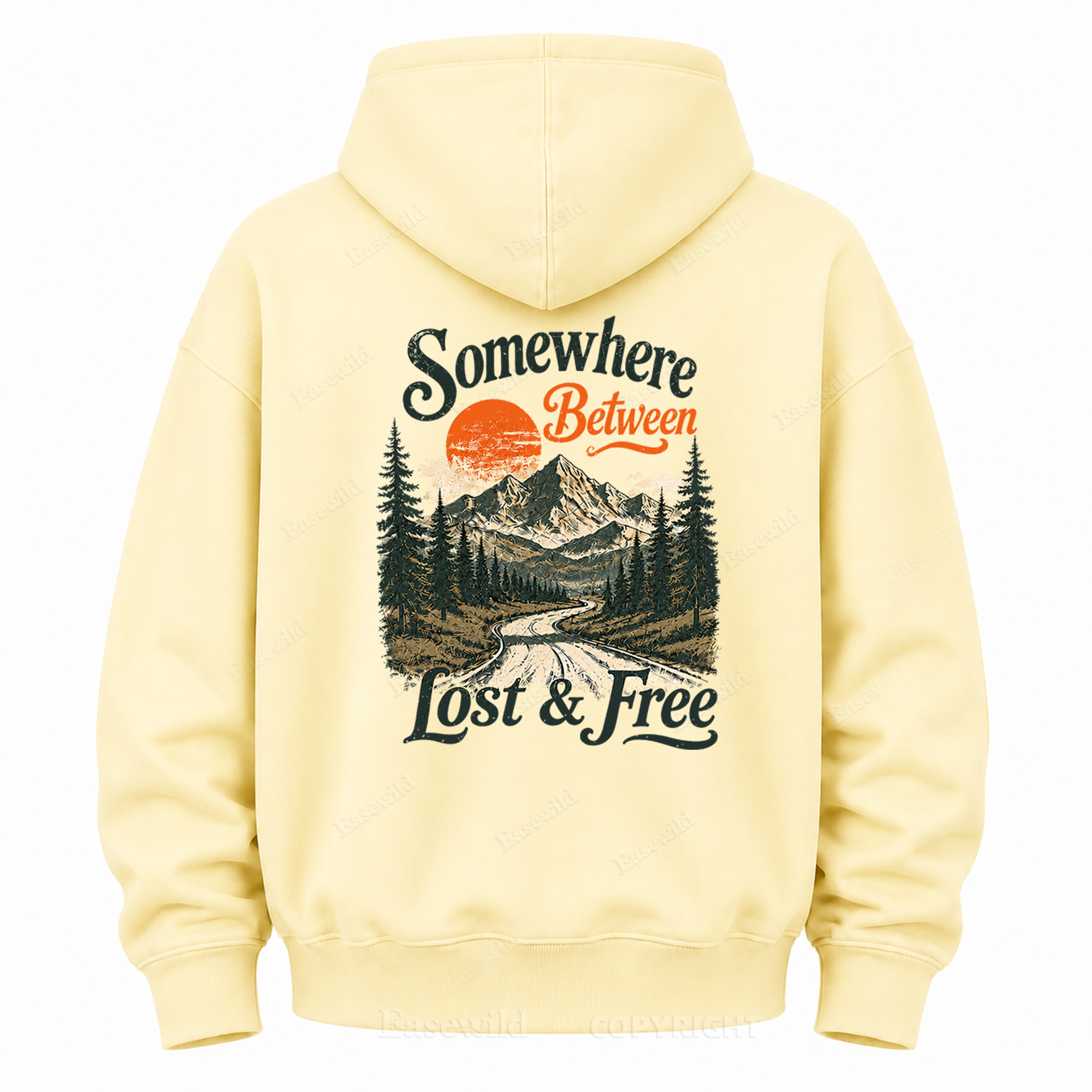 Somewhere Between Lost & Free Graphic Hoodie