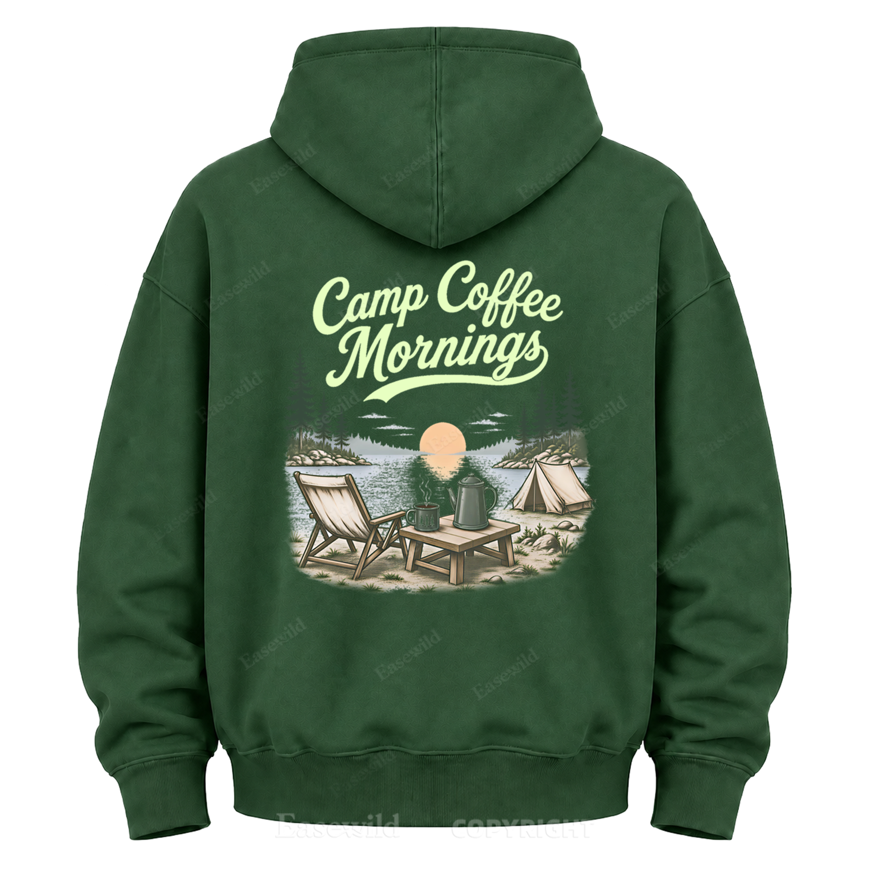 Camp Coffee Mornings Washed Graphic Hoodie