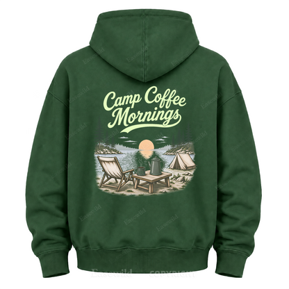 Camp Coffee Mornings Washed Graphic Hoodie