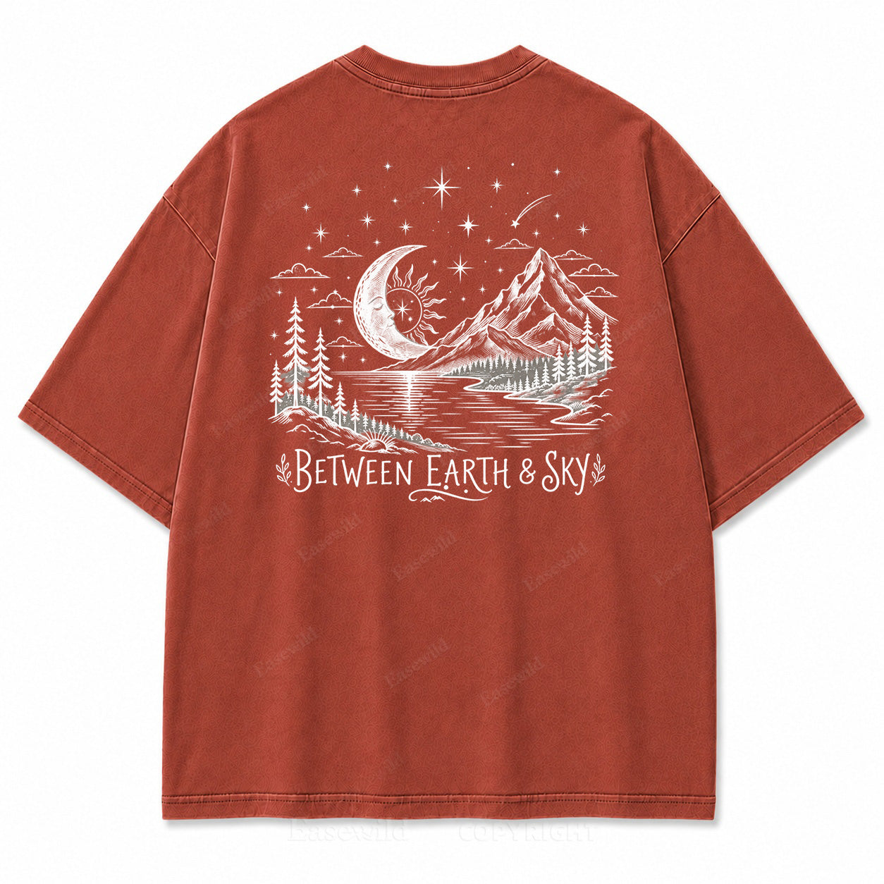 Between Earth & Sky Mountain Vintage Print Tee