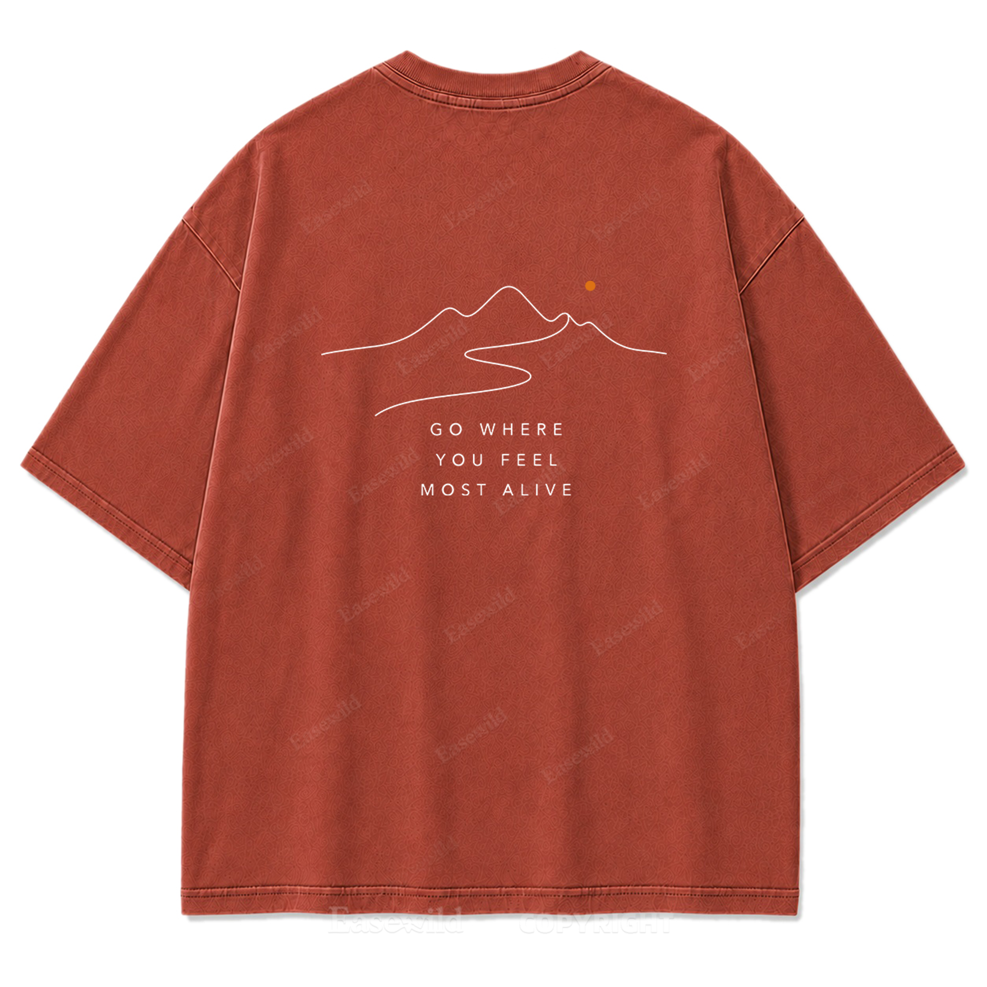 Go Where You Feel Most Alive Washed Print Tee