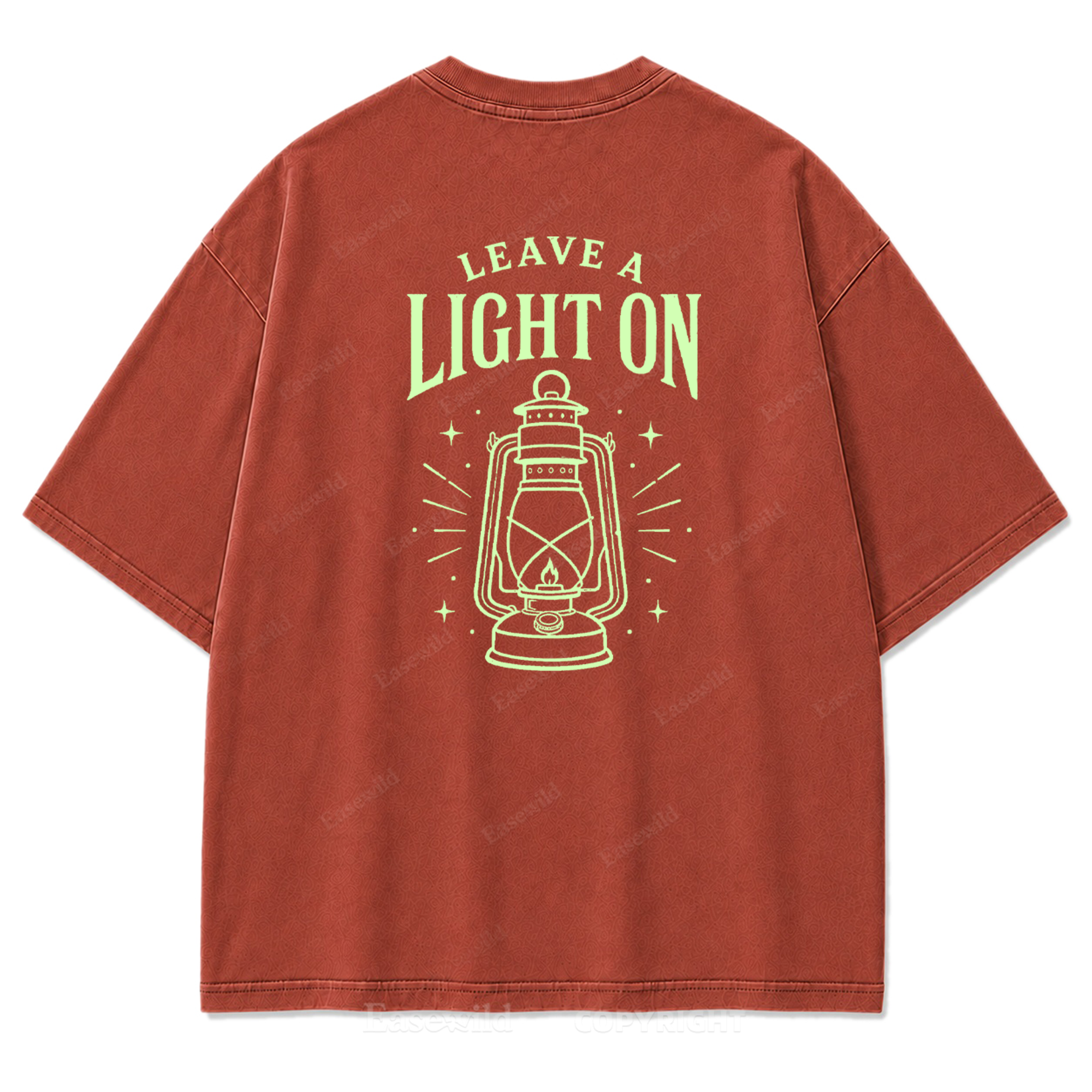 T-Shirt mit „Leave A Light On“-Grafikprint