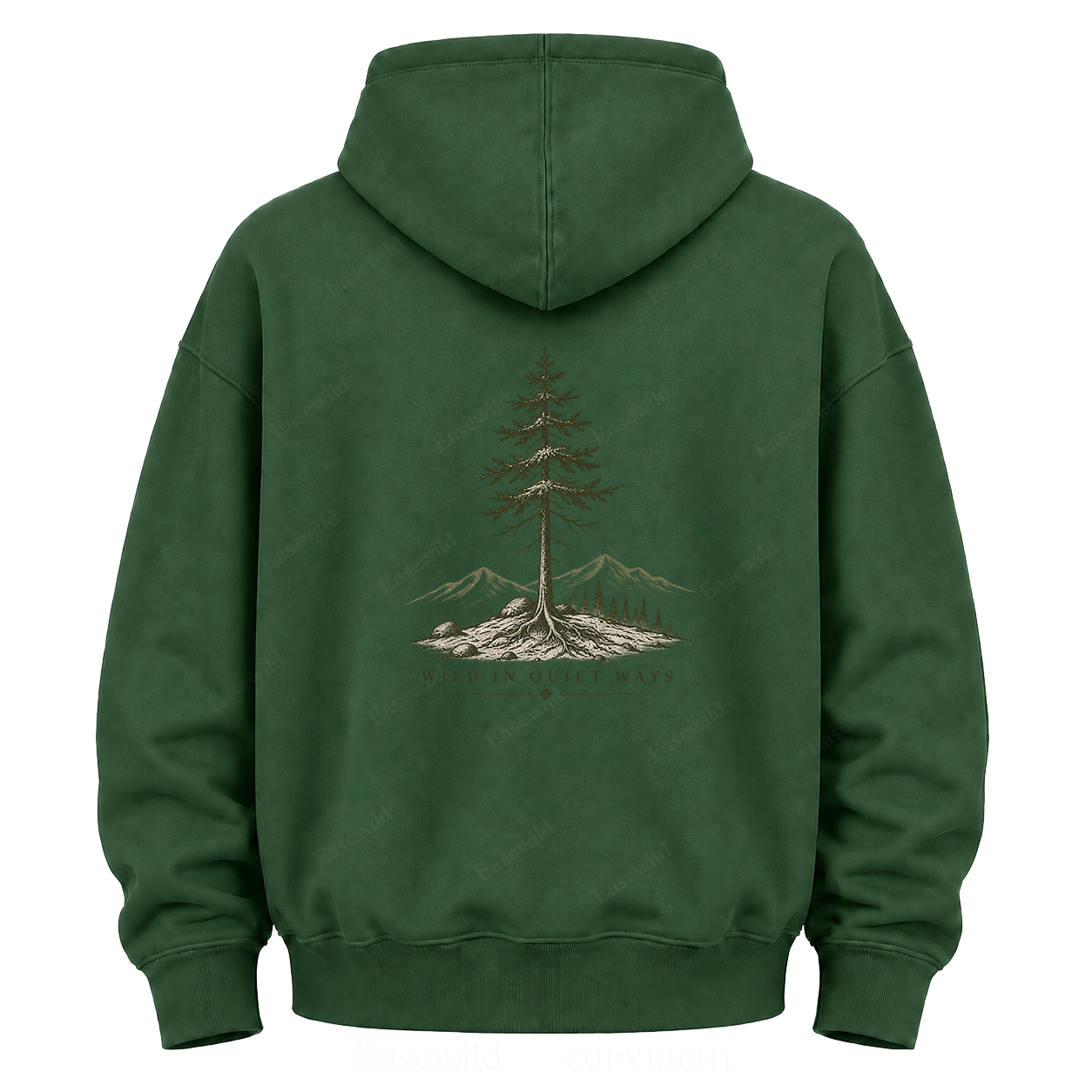 Wild in Quiet Ways Vintage Pine Graphic Hoodie