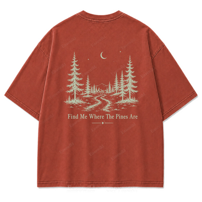 Pinebound Nights Washed Print Tee