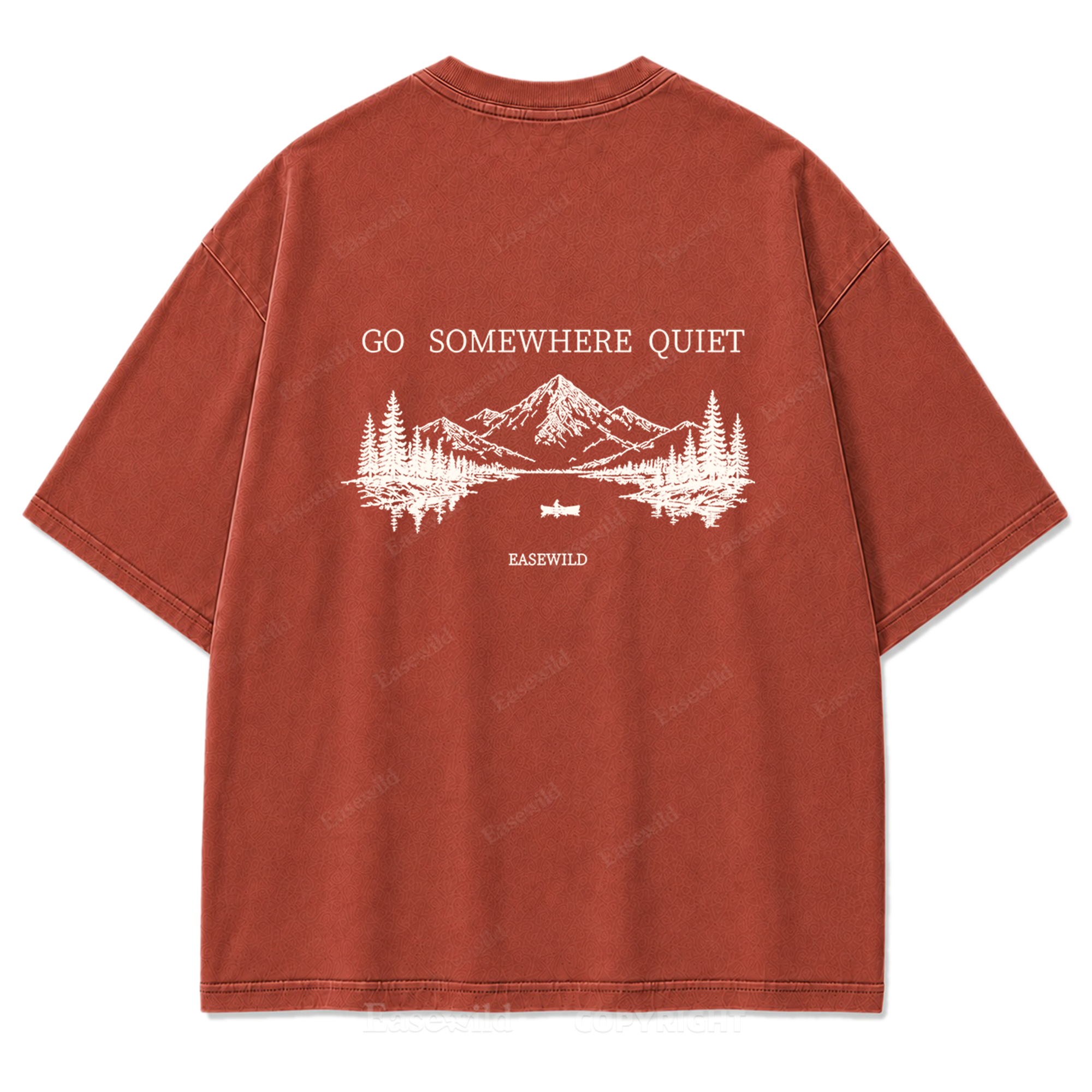 Go Somewhere Quiet Washed Print Tee