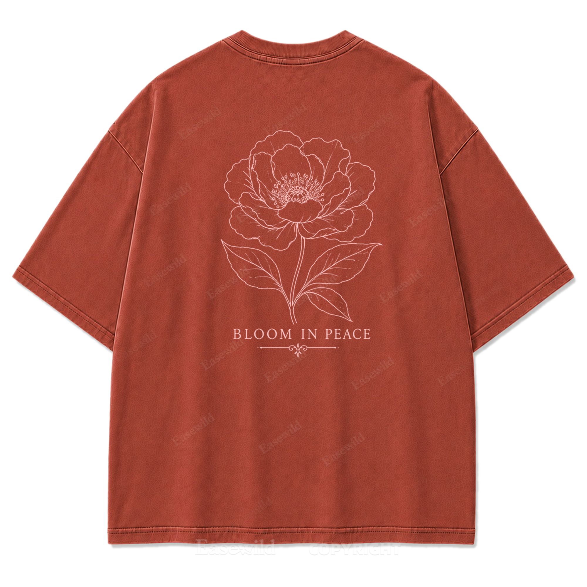 Bloom In Peace Floral Washed Print Tee