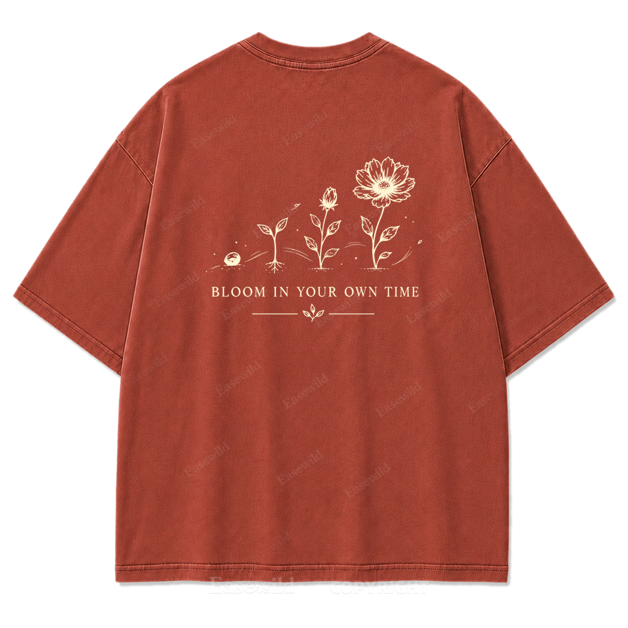 Bloom In Your Own Time Washed Print Tee