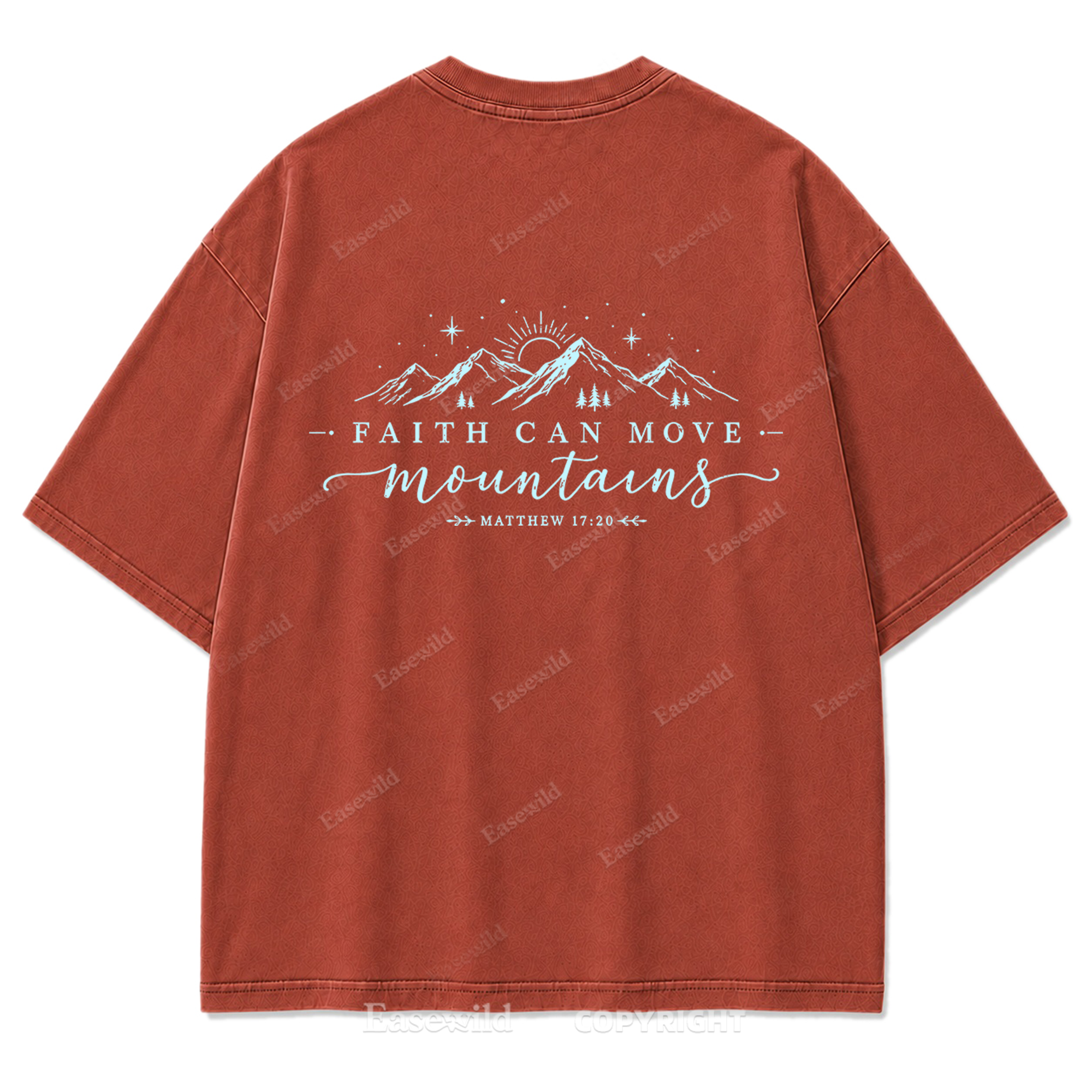 Faith Moves Mountains Washed Print Tee