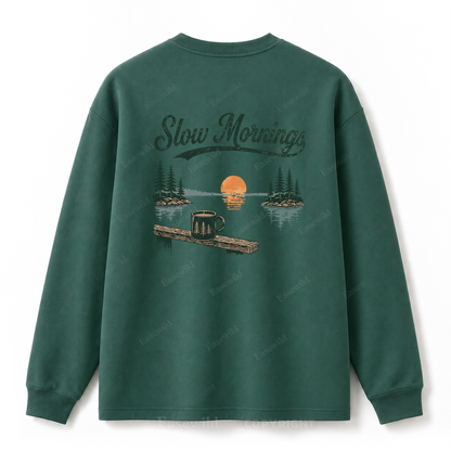Slow Mornings Graphic Long Sleeve Tee