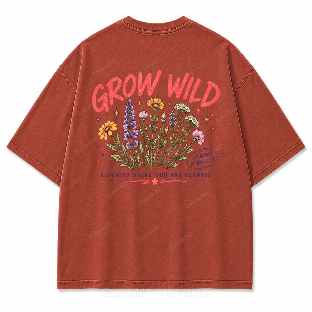 Grow Wild Wildflower Botanical Washed Graphic Tee