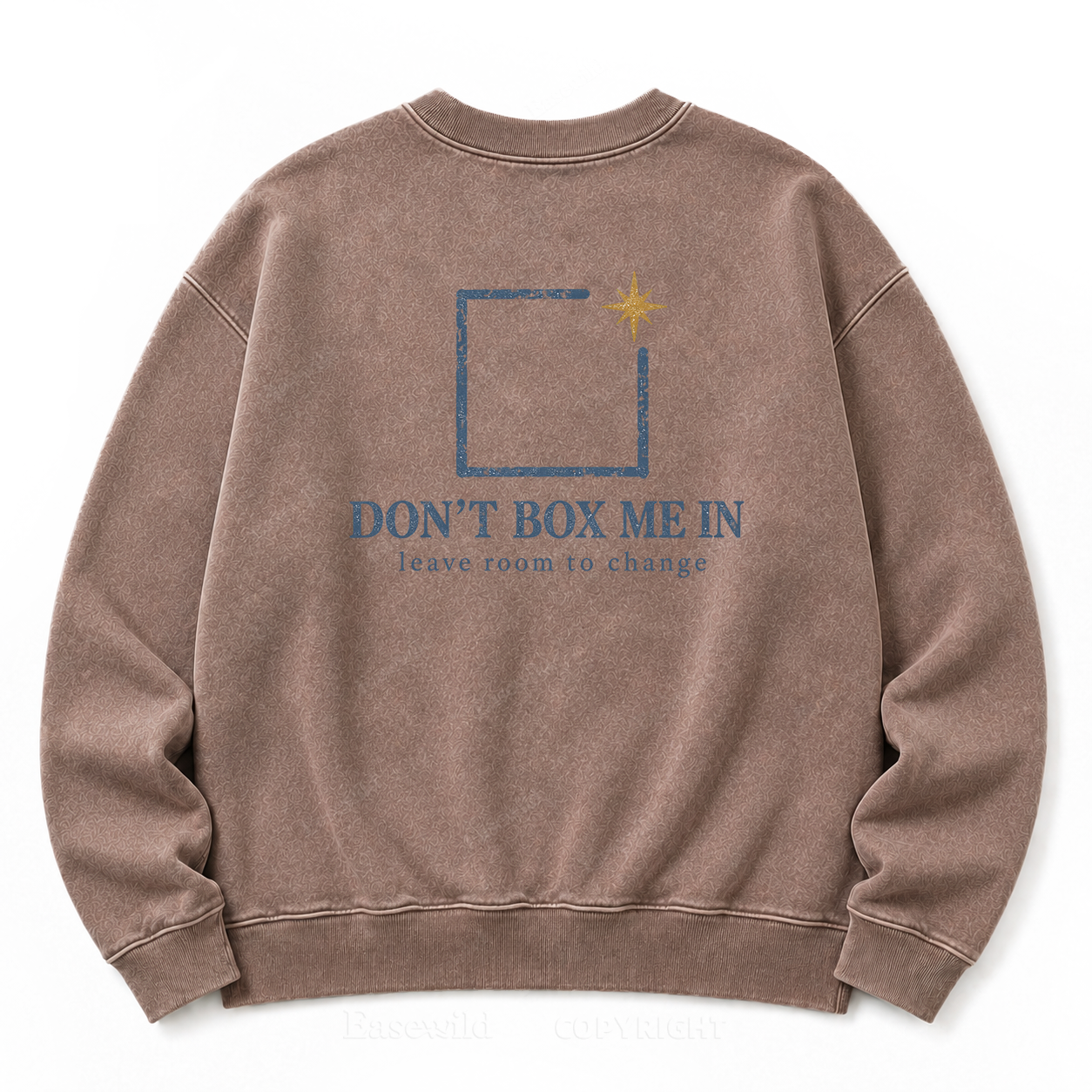 "Don't Box Me In" Graphic Washed Sweatshirt
