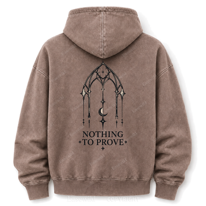 Nothing to Prove Gothic Washed Graphic Hoodie