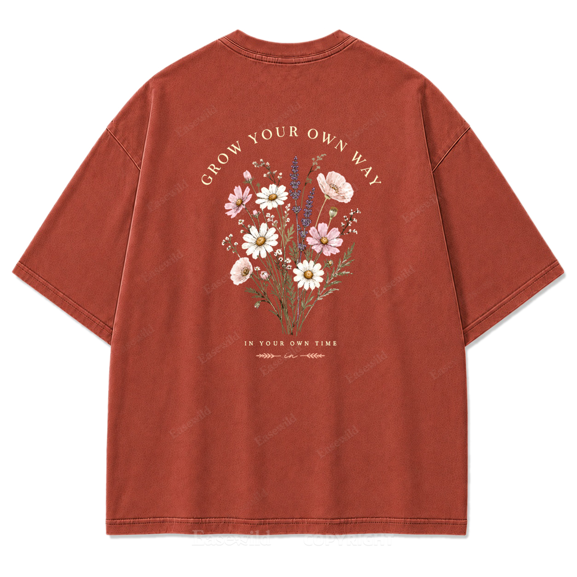 Grow Your Own Way Wildflower Washed Print Tee