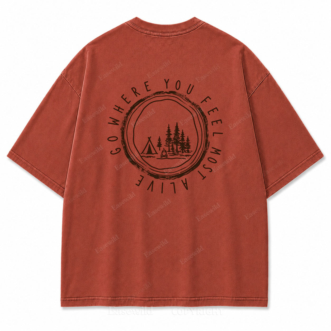 Go Where You Feel Most Alive Outdoor Washed Print Tee