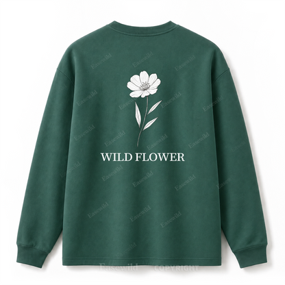 Wild Flower Minimal Graphic Long Sleeve Tee