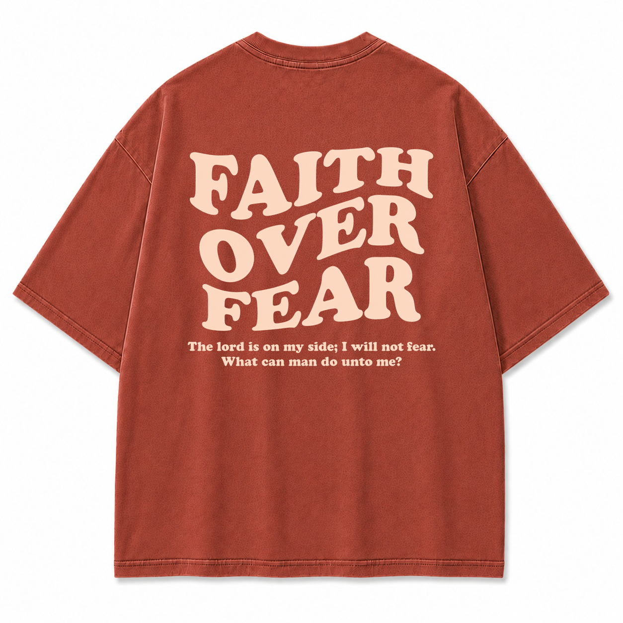 Faith Over Fear Oversized Christian Graphic Tee