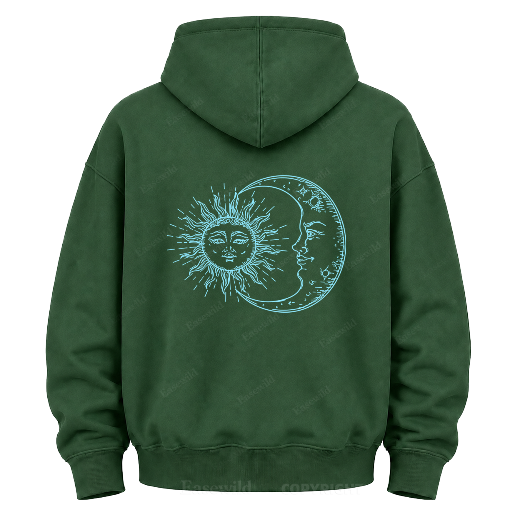 Sonne & Mond "Celestial Washed" Grafik-Kapuzenpullover