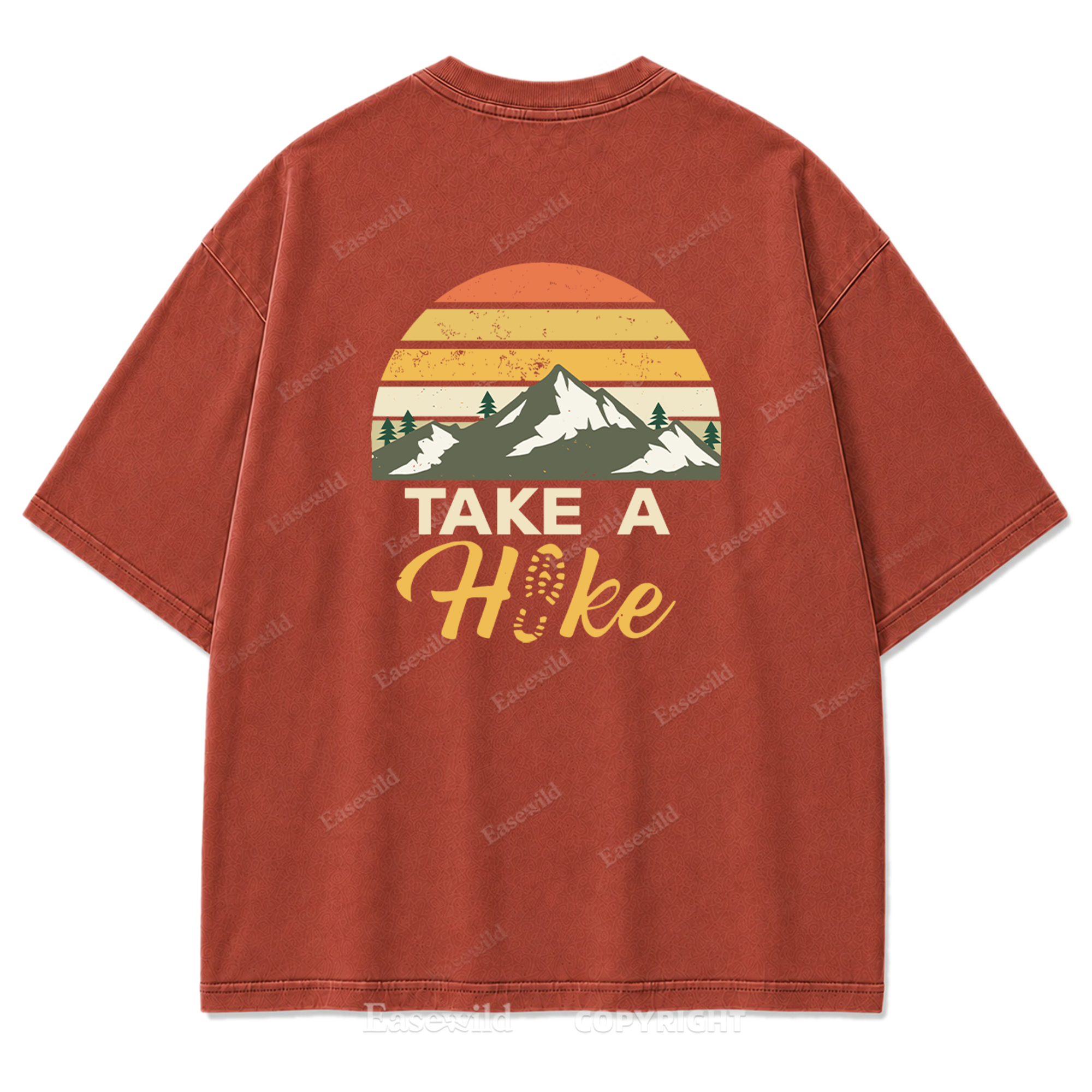 Trail Mood – Take A Hike Washed Print Tee