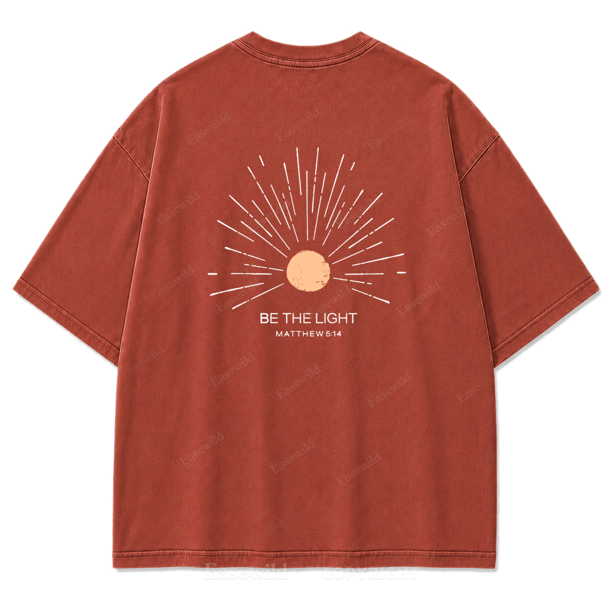 Be The Light Washed Print Tee
