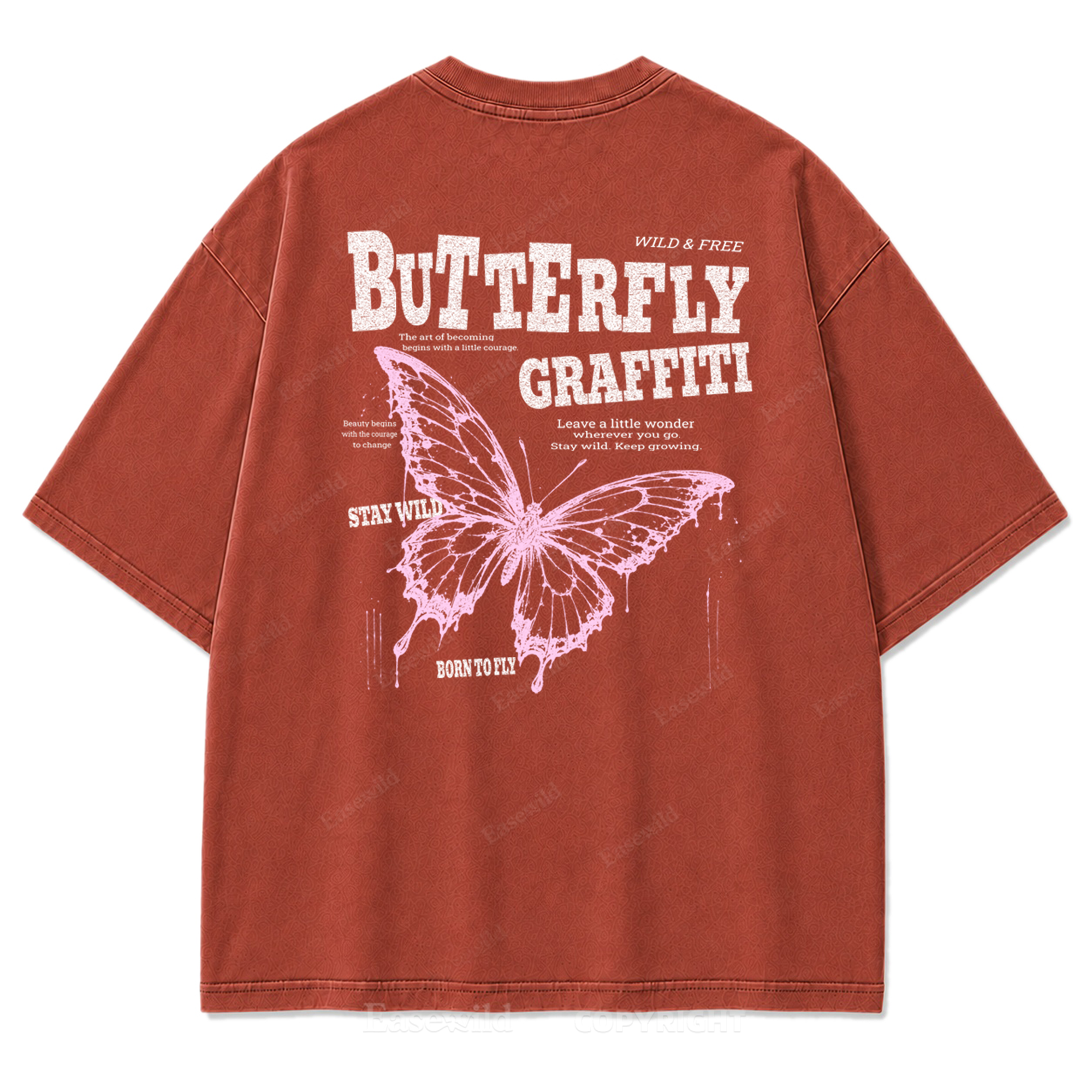 Butterfly Street Art Graphic Tee