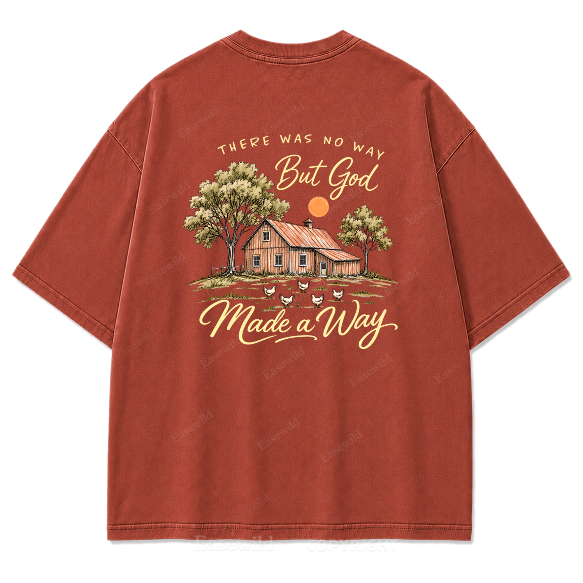 There Was No Way But God Made a Way Washed Print Tee