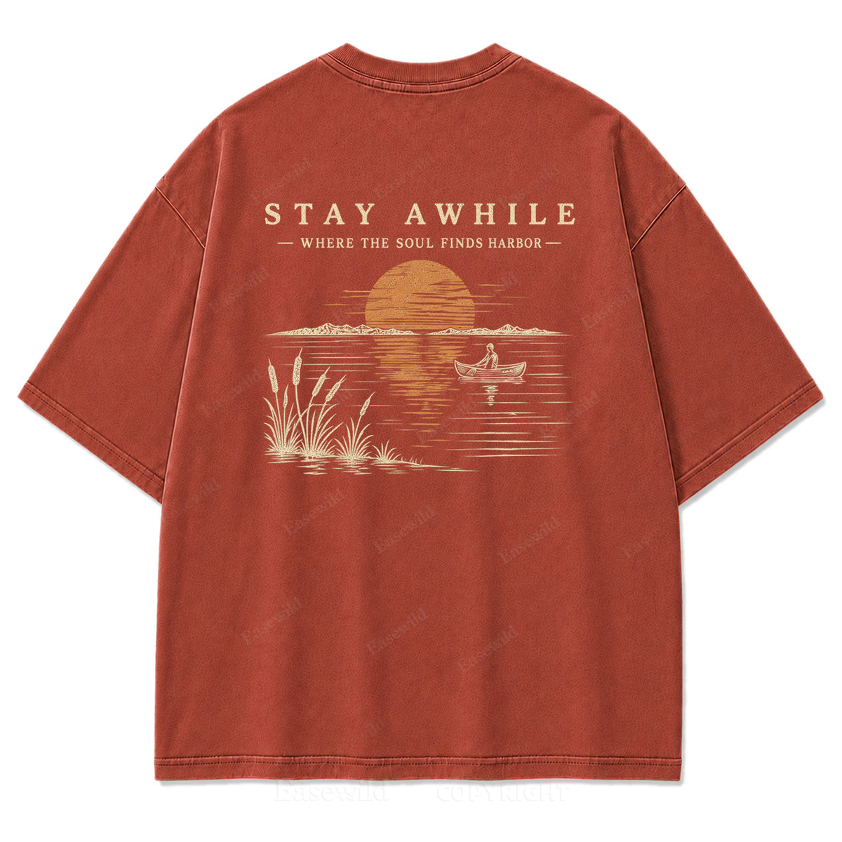 Stay Awhile by the Water Print Tee