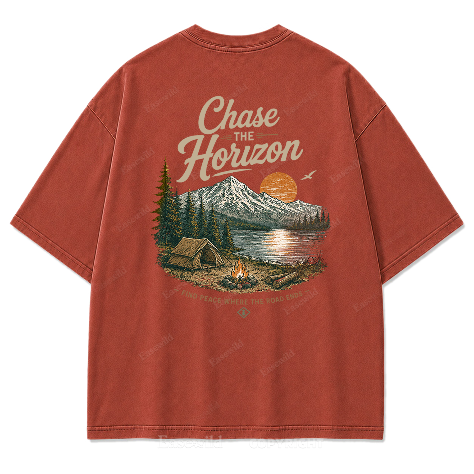Horizon Escape See Verwaschener Print-Shirt