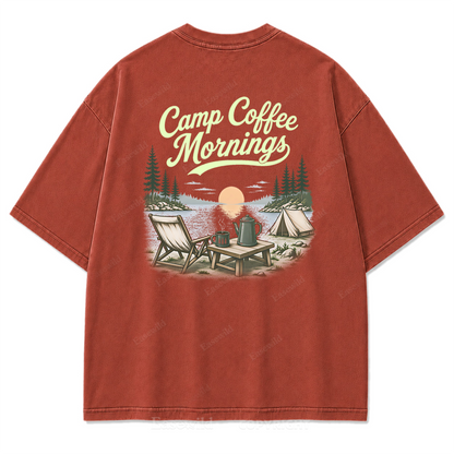 T-Shirt mit Lakeside Coffee Washed Print