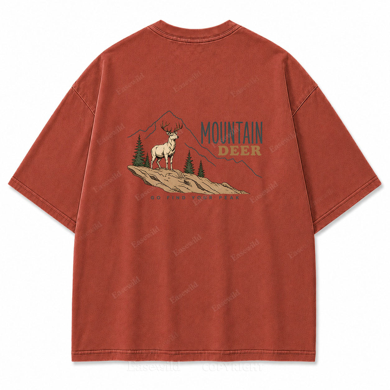 Go Find Your Peak Washed Print Tee