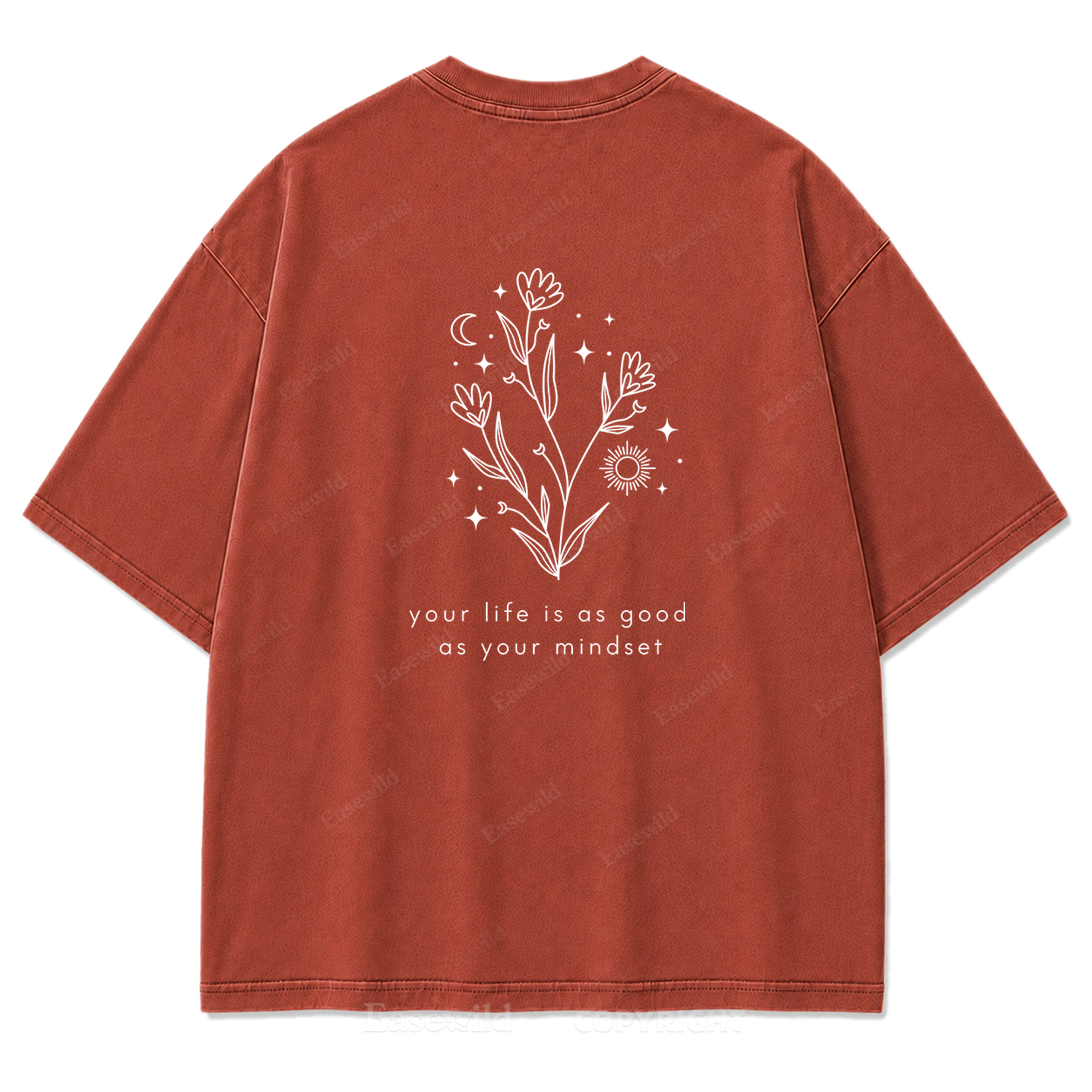 Your Life Is as Good as Your Mindset Washed Print Tee