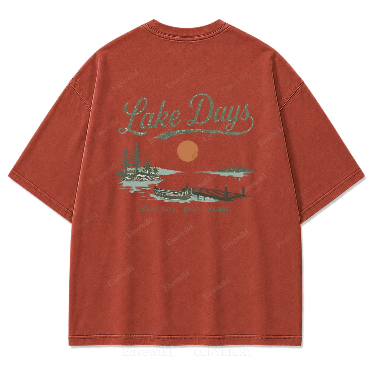 Where Slow Lake Days and Good Company Meet Washed Print Tee