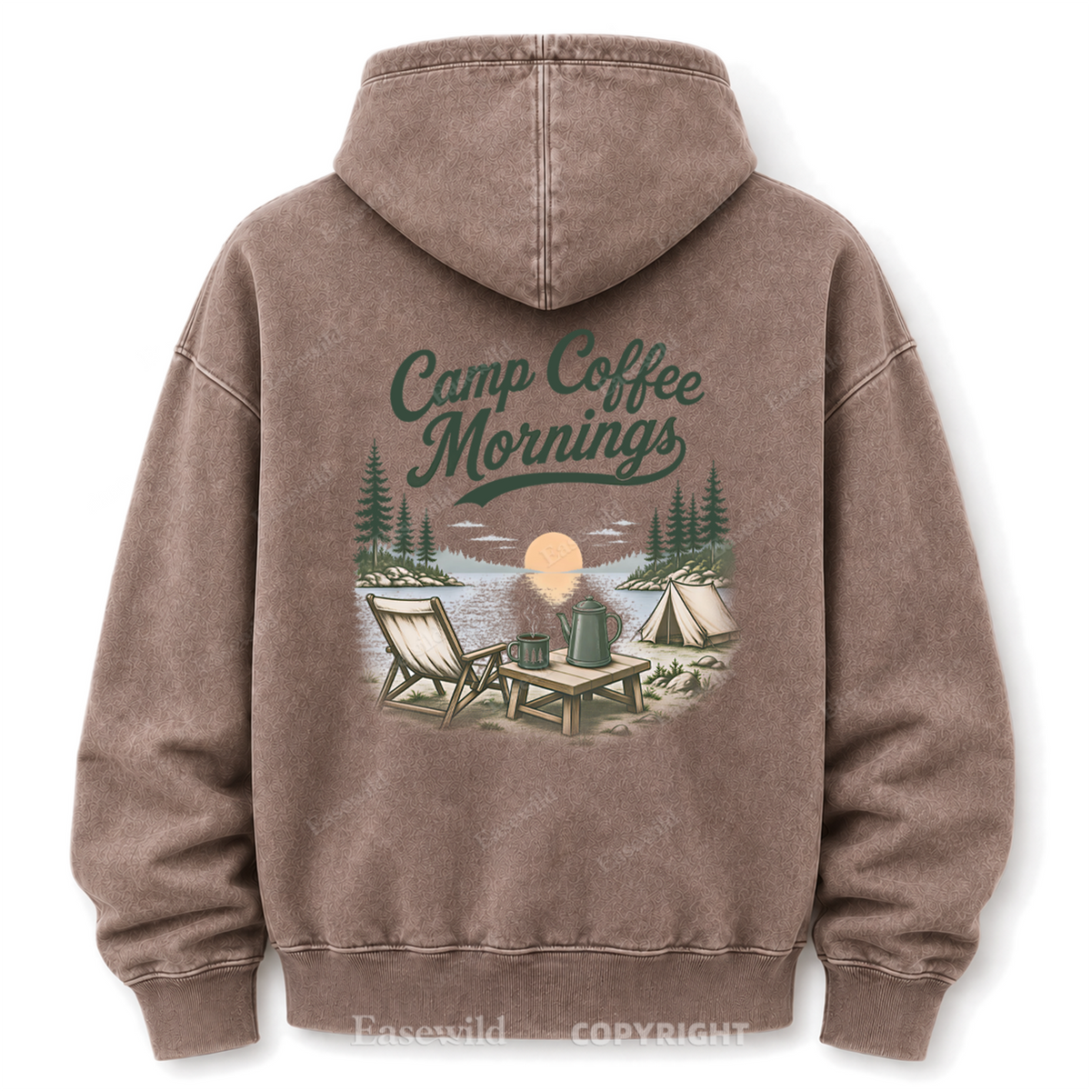 Lakeside Coffee Camp Washed Graphic Hoodie