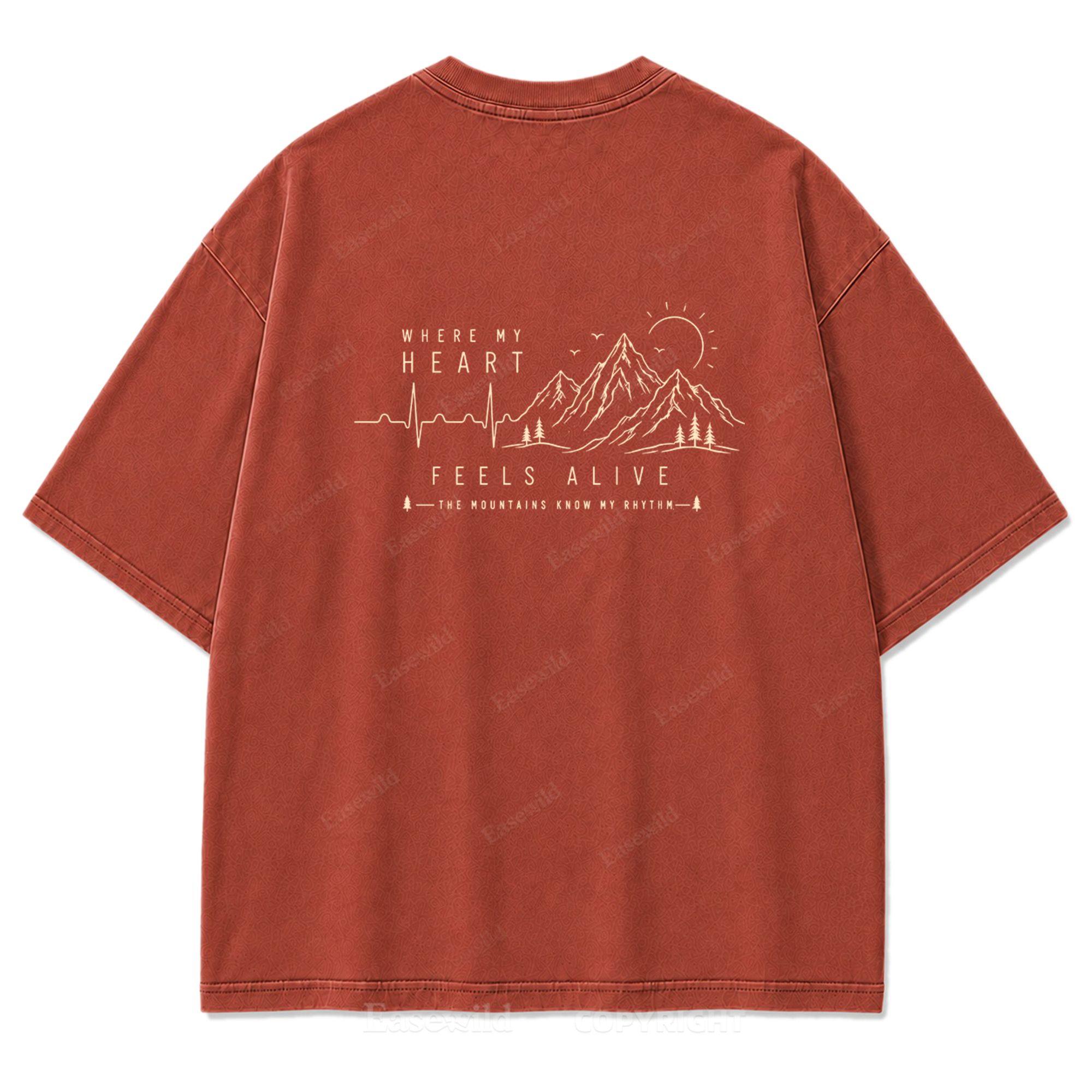 Where My Heart Feels Alive Mountain Washed Print Tee
