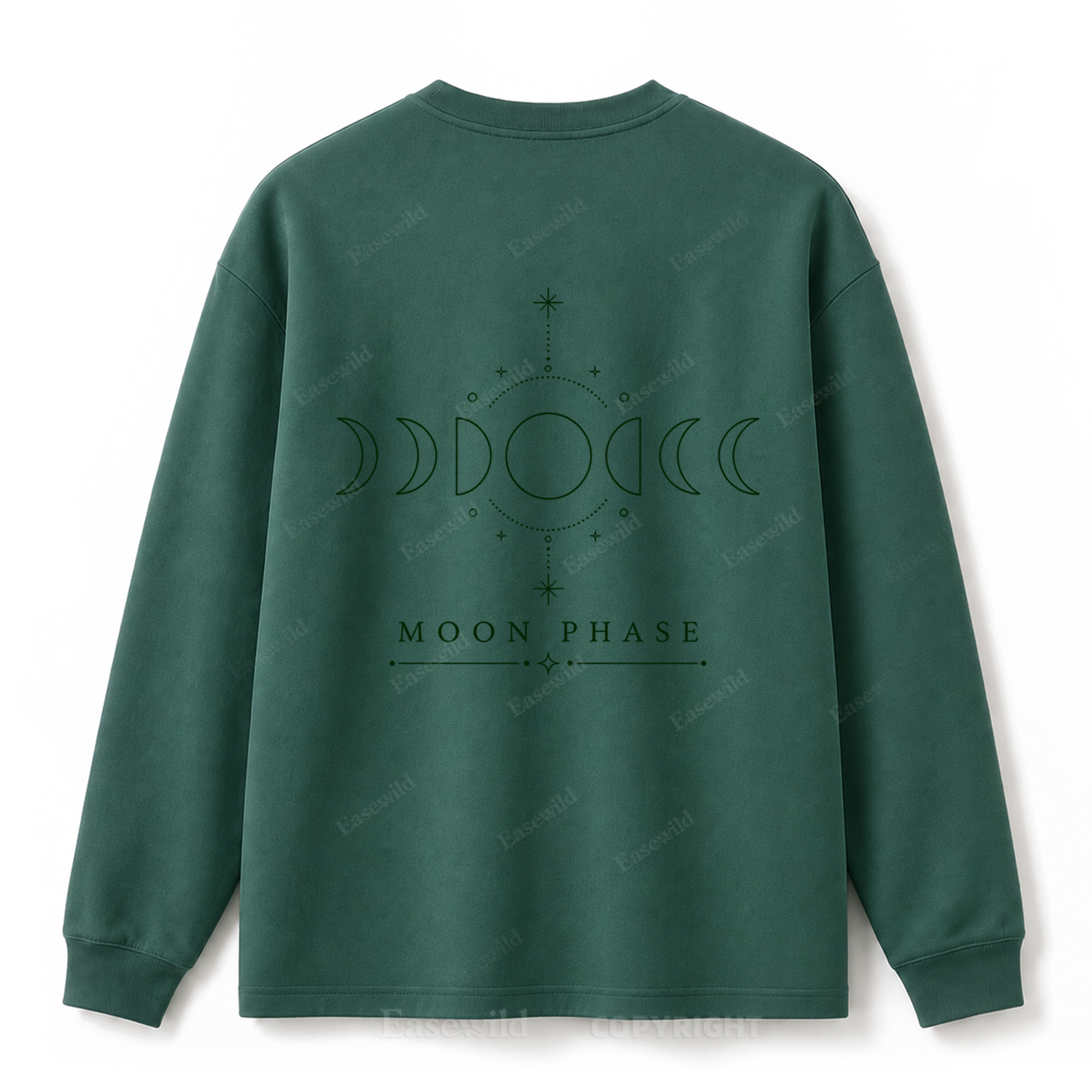 Moon Phase Celestial Graphic Long Sleeve Tee