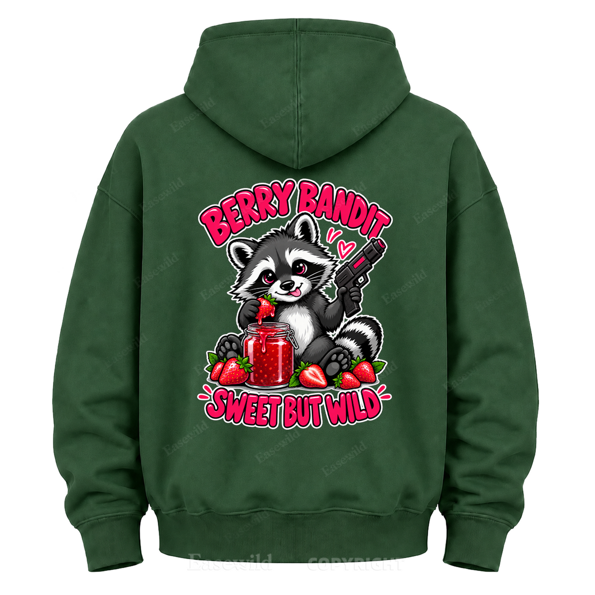 Berry Bandit Sweet But Wild Graphic Hoodie