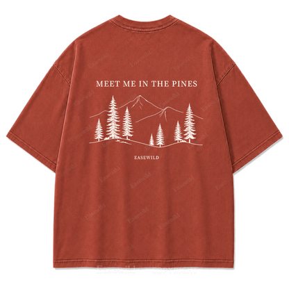 Meet Me in the Pines Washed Print Tee