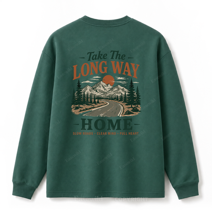 Take the Long Way Home Graphic Long Sleeve Tee