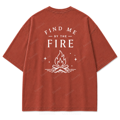 Find Me by the Fire Washed Print Tee