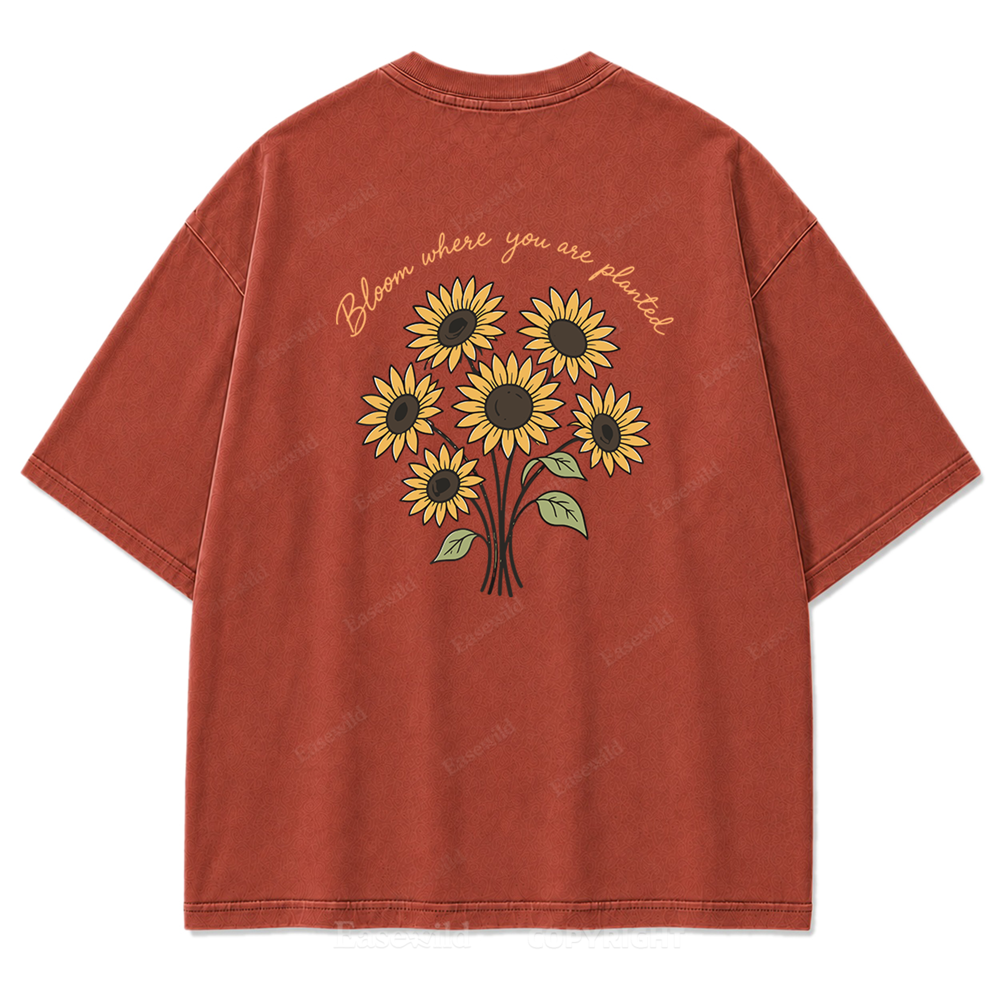 Bloom Where You Are Planted Washed Print Tee