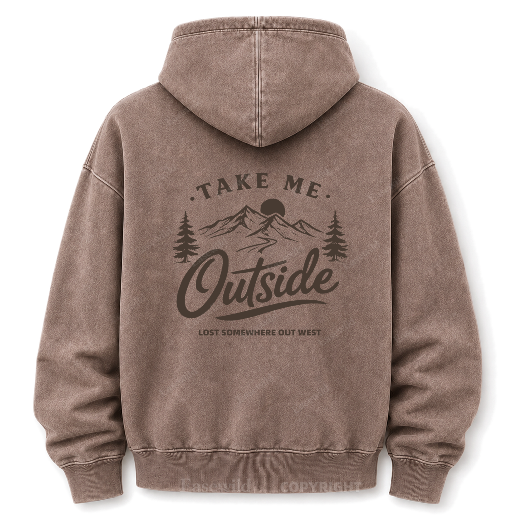 Take Me Outside Out West Washed Graphic Hoodie