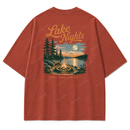 Lake Nights Washed Print Tee
