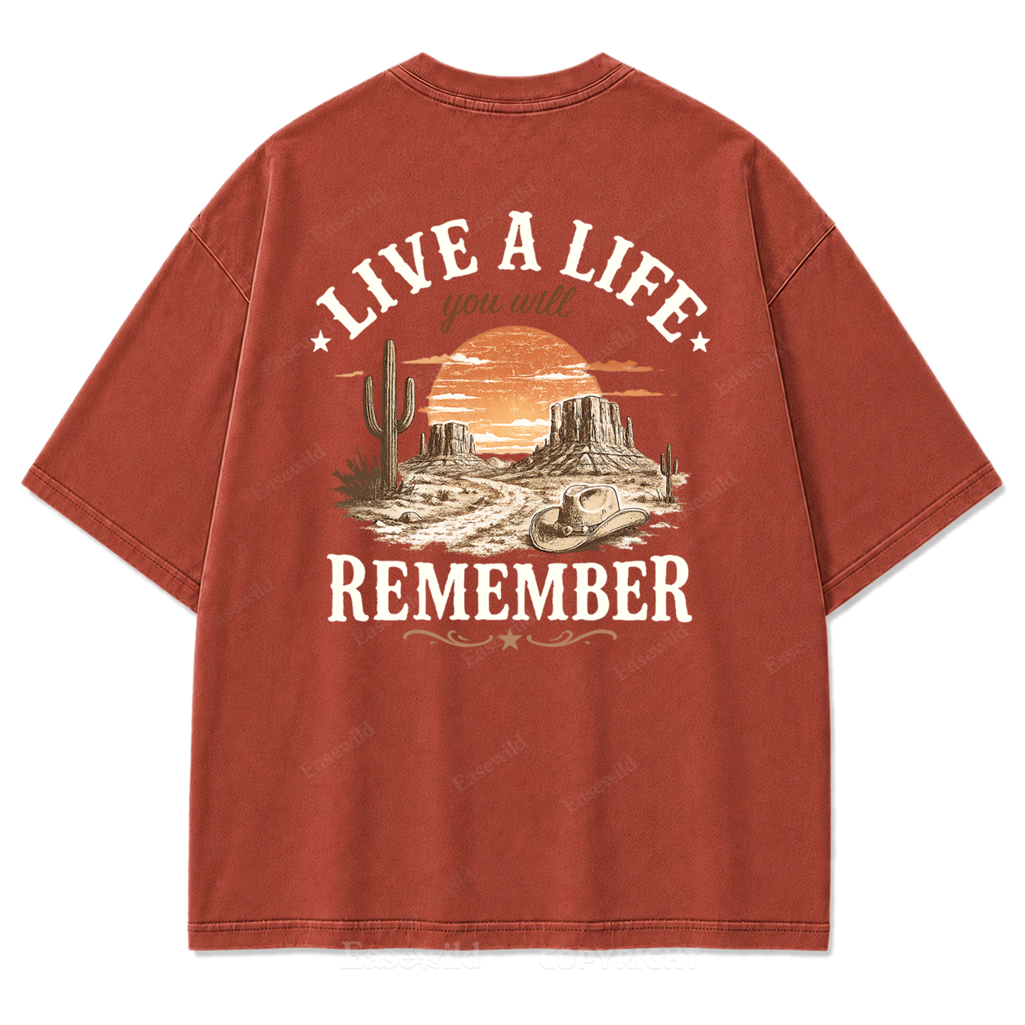 Live a Life You Will Remember Washed Print Tee