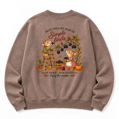 Simple Autumn Joys Washed Sweatshirts