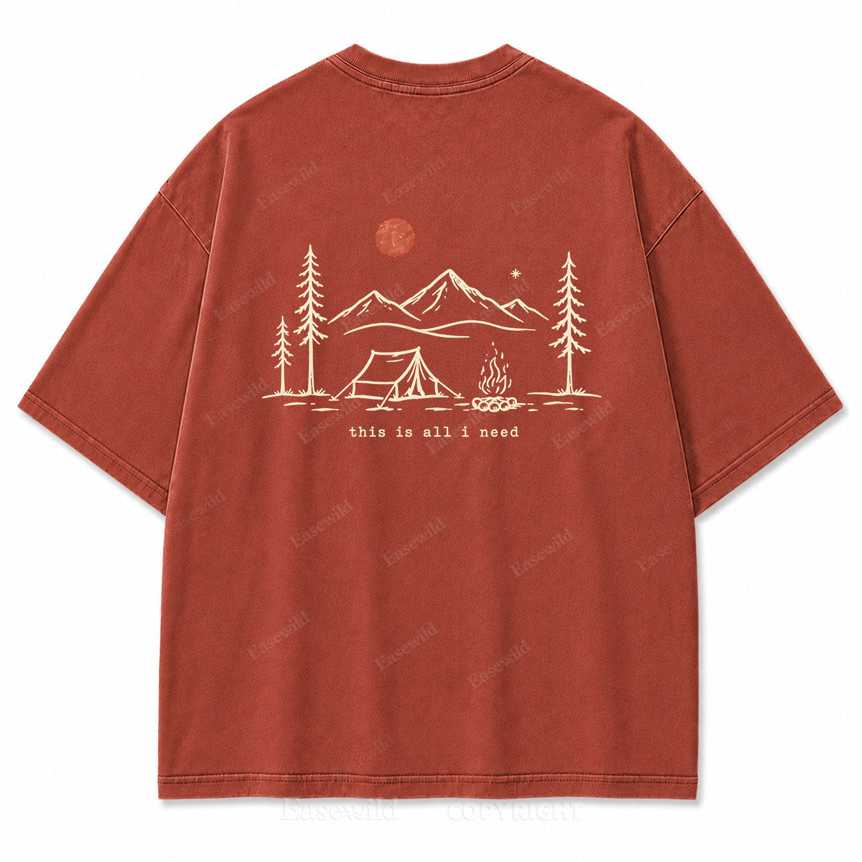 This Is All I Need Camping Washed Print Tee
