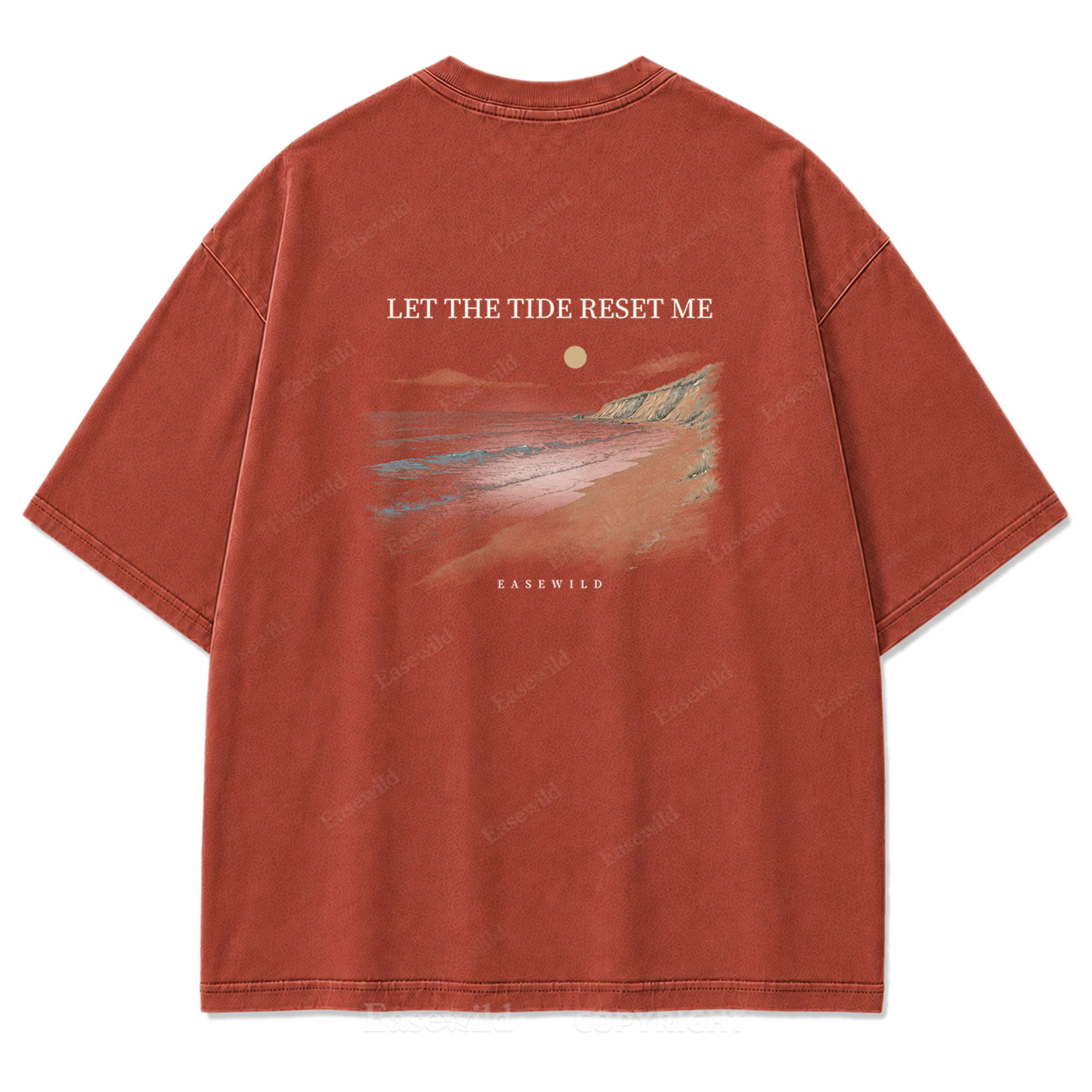 Let the Tide Reset Me Washed Print Tee