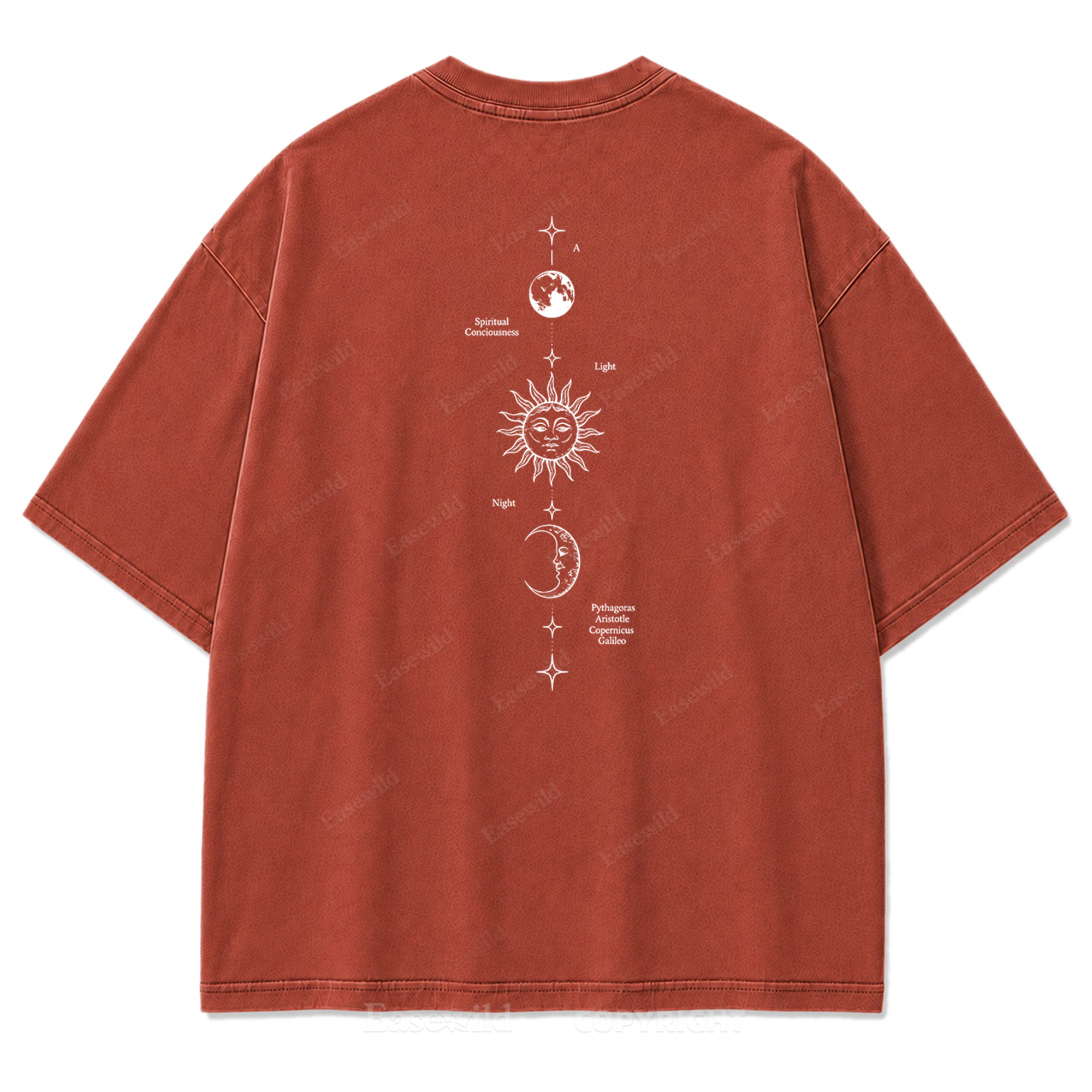 Spiritual Consciousness Sonne & Mond "Washed Print" T-Shirt