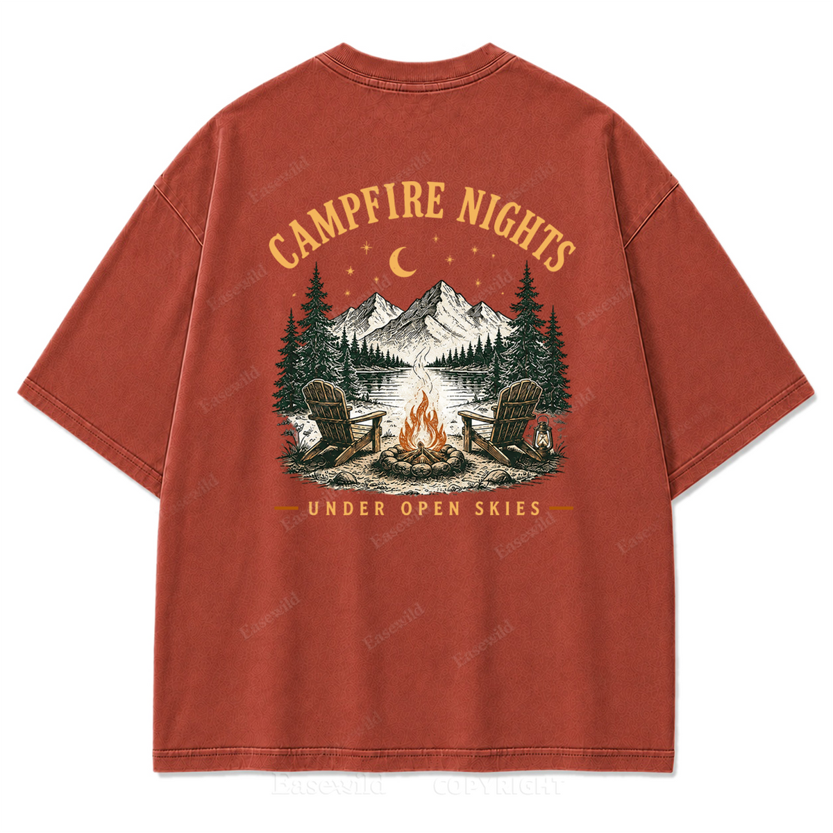 Under Open Skies Campfire Nights Washed Print Tee
