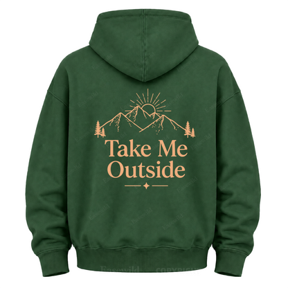 Take Me Outside Mountain Grafik-Kapuzenpullover